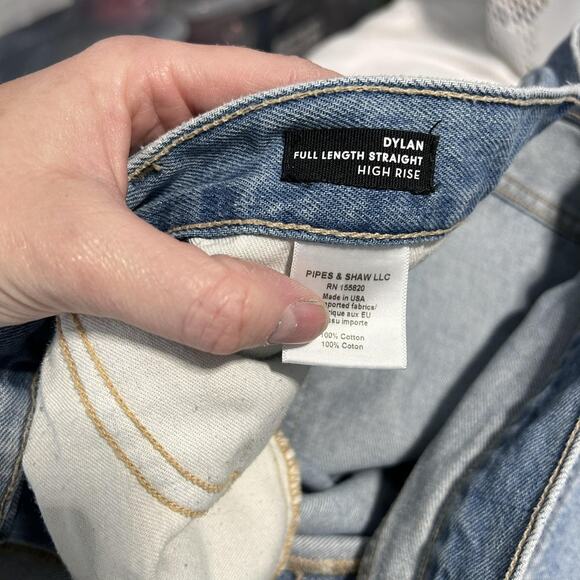 Veronica Beard Jeans Womens 31 Dylan Full Length Straight High Rise Sunset Pier - Picture 3 of 13